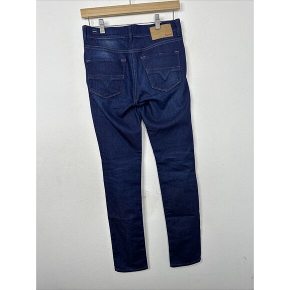 Diesel Women Hi-Vy Jeans Super Slim Straight 26x32 Cotton Blend Blue Zip Fly - Picture 3 of 8